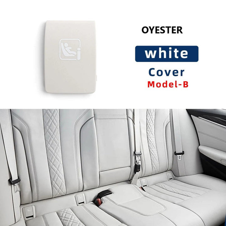 Car Craft Compatible With Bmw 5 Series G30 2017-2024 Rear Child Seat Anchor Safety Isofix Restraint Backseat Buckle Covers 52207451007-1 Oyster White B CC-9039