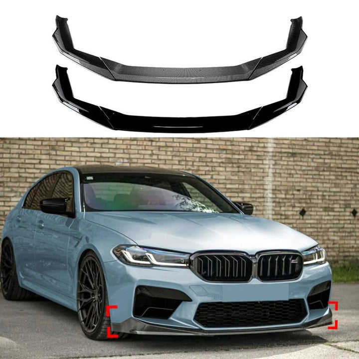 Car Craft Compatible With Bmw 5 Series G30 Lci 2021-2024 F90 M Sport M5 Bumper Front Lip Splitter Skirt Trim Zst-806 Abc Gb Glossy Black