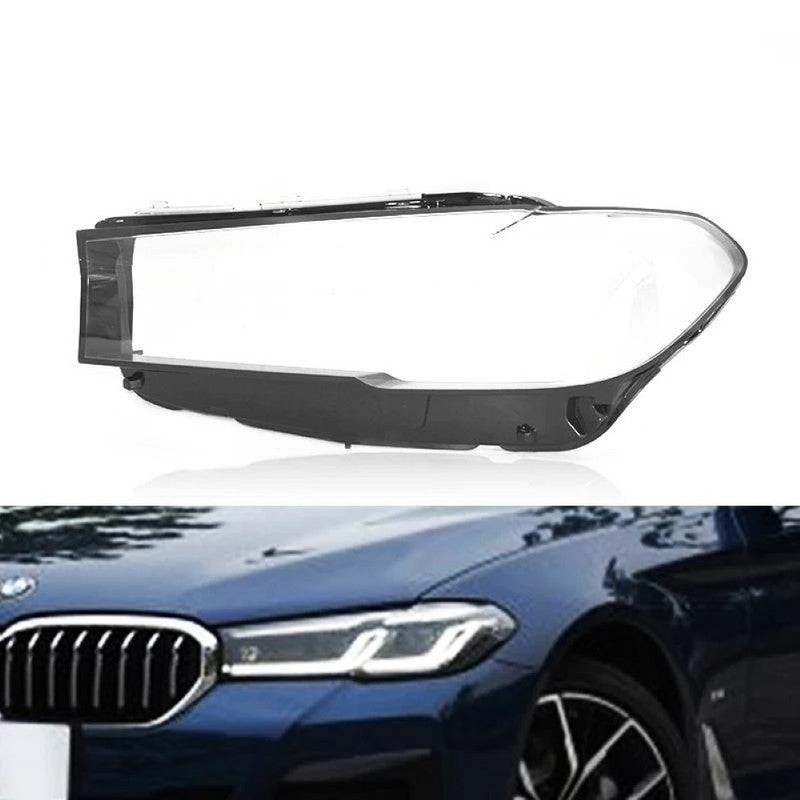 Car Craft Compatible With Bmw 5 Series G30 G38 Lci 2021-2025 Headlights Headlamp Glass Lens Cover Dust Shell Transparent Plastic Shell Headlamp Replace Left Ddz-g30-21l
