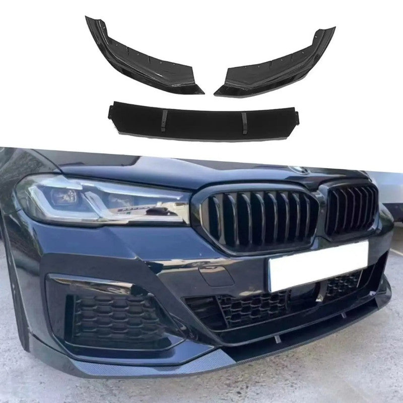 Car Craft Compatible With Bmw 5 Series G30 G38 F90 2021-2023 Mt M Tech M Performance M Sport Bumper Front Lip Splitter Skirt G30/38-009/010 Cf Carbon Fiber Looks