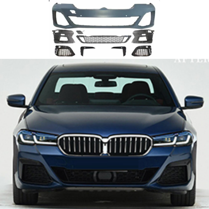 Car Craft Compatible With Bmw 5 Series Lci G30 G38 F90 2021-2023 Upgrade Facelift Convert To Mt M Tech M Sport Front Bumper Bodykit Assembly G30/38-054