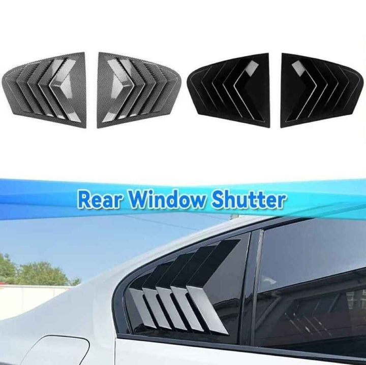 Car Craft Compatible With Bmw 5 Series G30 F90 2017-2024 Car Rear Window Shutter Cover Louver Side Vent Trim Triangle Carbon Fiber Look