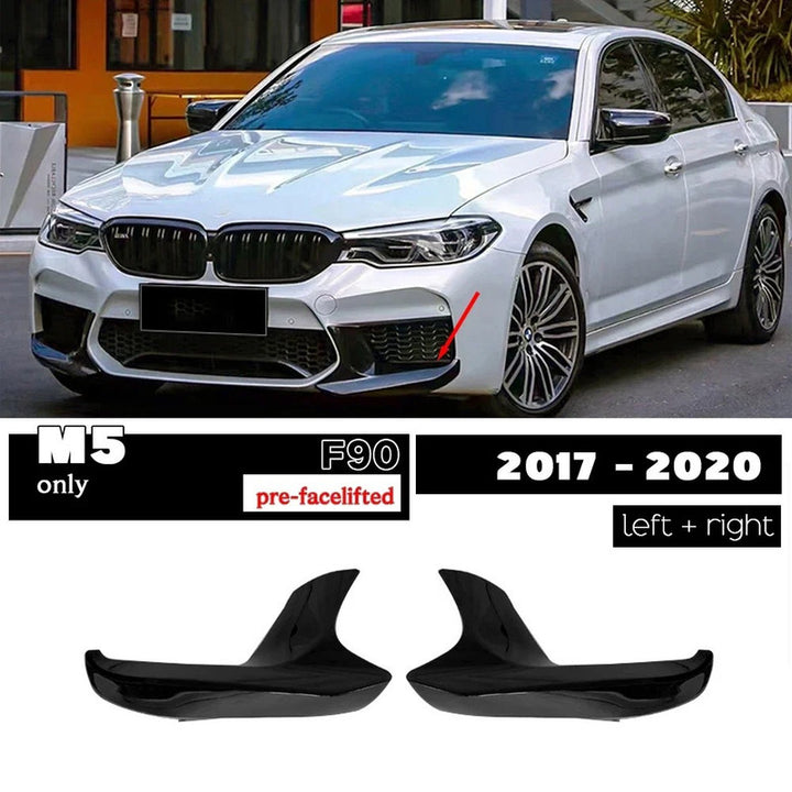 Car Craft Compatible With Bmw 5 Series G30 G38 F90 2018-2020 M5 M Sport Front Bumper Lip Splitter Skirt Trim G30/38-020/021 Cf Carbon Fiber Looks