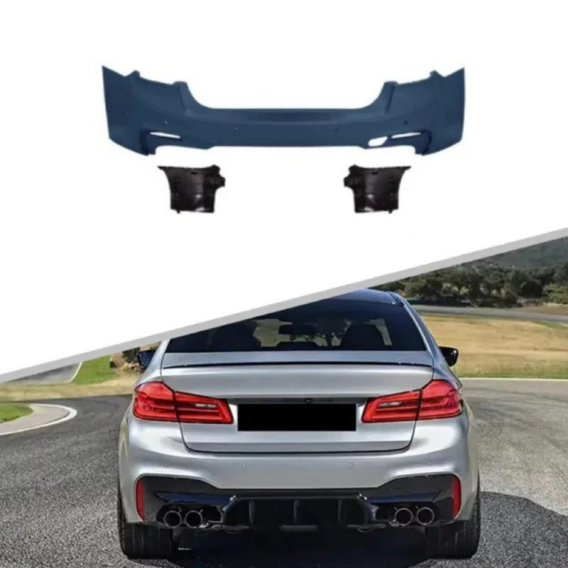 Car Craft Compatible With Bmw 5 Series G30 G38 F90 2018-2020 Upgrade Facelift Convert To M5 M Sport Rear Bumper Bodykit Assembly G30/38-019 Rear