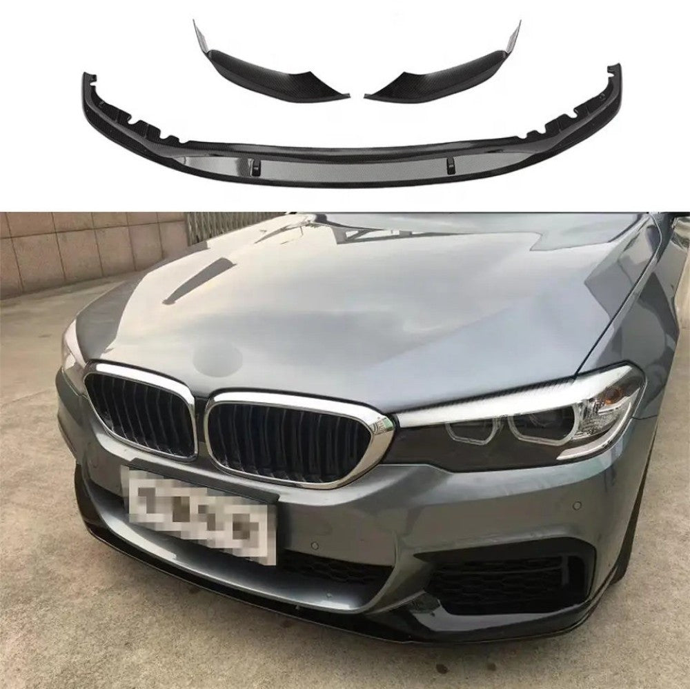 Car Craft Compatible With Bmw 5 Series G30 G38 F90 2018-2020 M Sport Mt M Tech M Performance Front Bumper Lip Splitter Skirt Trim G30/38-003/004 Gb Gloss Black