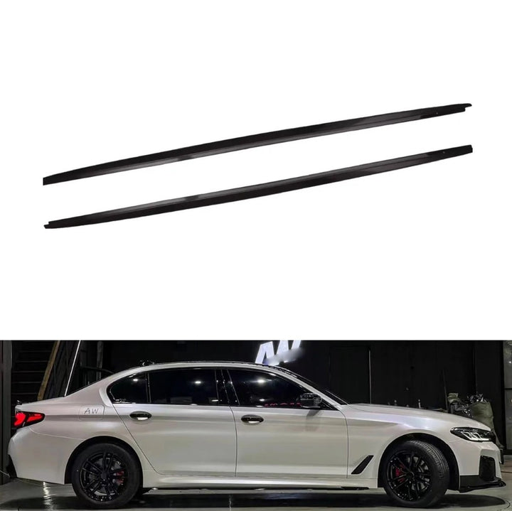 Car Craft Compatible With Bmw 5 Series G30 G38 F90 2018-2023 Upgrade Facelift Convert To M Performance Mp M Tech M Sport Side Skirt Splitter Running Board G38-015 Cf Carbon Fiber Look