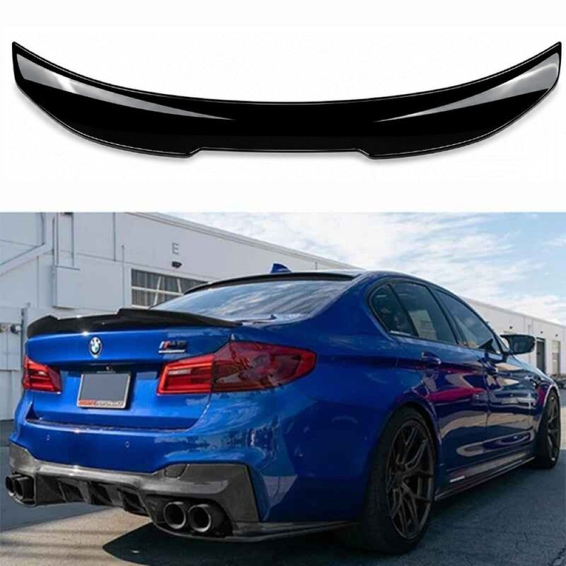 Car Craft Compatible With Bmw 5 Series G30 F90 M5 2017-2025 Rear Trunk Wing Boot Lip Spoiler Psm Style Glossy Black Bm-048