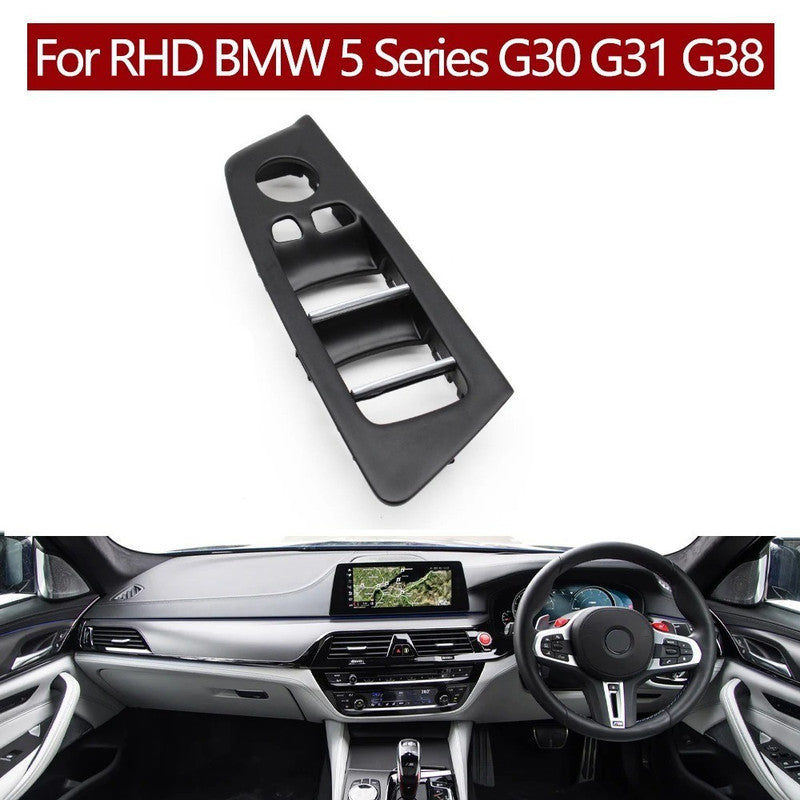 Car Craft Compatible With Bmw 5 Series G30 F90 2017-2023 Car Interior Door Window Switch Lifter Cover Panel Trim Handle Black Front Right 51417438578r CC-10662