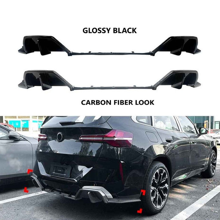 Car Craft Compatible With Bmw X3 G45 2025+ M Sport Rear After Bumper Lip Splitter Skirts Diffuser Zst-1158 Gb Glossy Black - CAR CRAFT INDIA