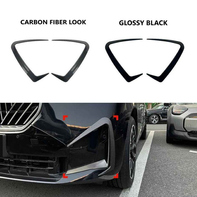 Car Craft Compatible With Bmw X3 G45 2025+ M Sport Front Bumper Flag Skirts Splitter Fog Gril Cover Trim Zst-1159 Gb Glossy Black - CAR CRAFT INDIA