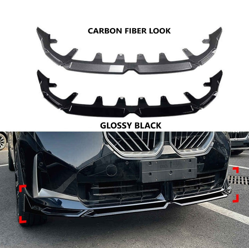 Car Craft Compatible With Bmw X3 G45 2025+ M Sport M Performance Mp Front Bumper Lip Splitter Skirts Zst-1160 Cf Carbon Fiber Look - CAR CRAFT INDIA