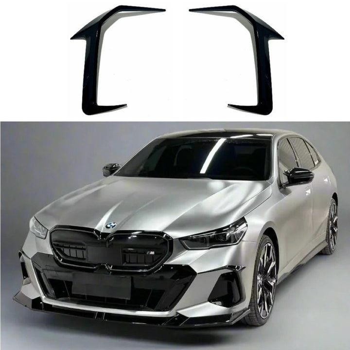 Car Craft Compatible With Bmw 5 Series G60 2024+ Front Bumper Lip Splitter Skirts Trim Canards Air Knife V Ten Vten Style - CAR CRAFT INDIA