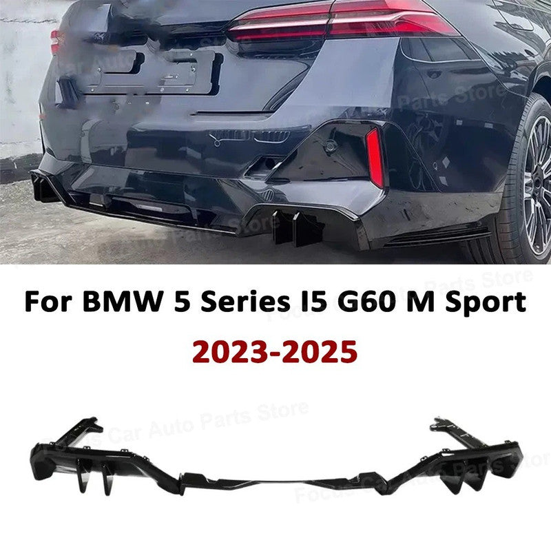 Car Craft Compatible With Bmw 5 Series G60 2024+ Mp M Performance M Sport Rear After Bumper Lip Splitter Skirt Diffuser Gc G68 021 022 Gb Glossy Black