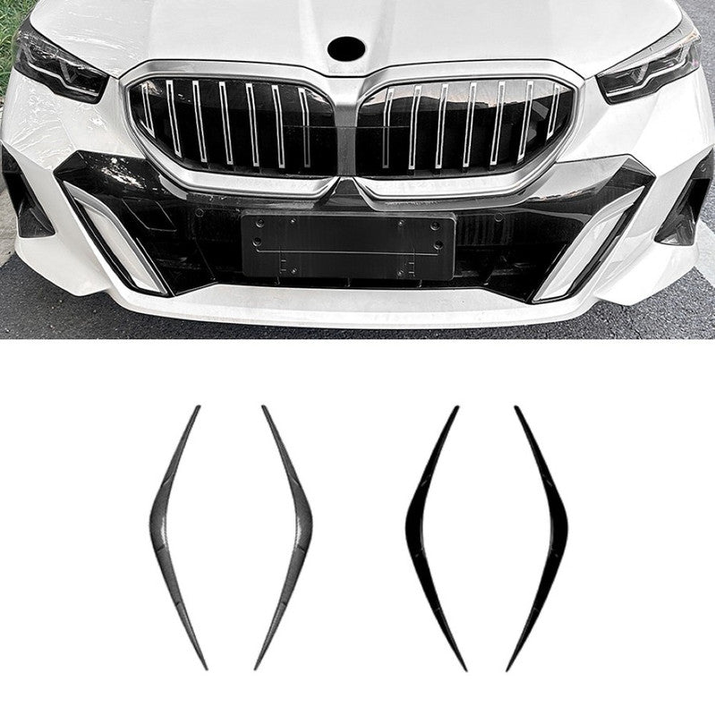 Car Craft Compatible With Bmw 5 Series G60 G68 2024+ Front Headlight Eyebrow Eyelid Skirt Trim Zst-979 Gb Glossy Black