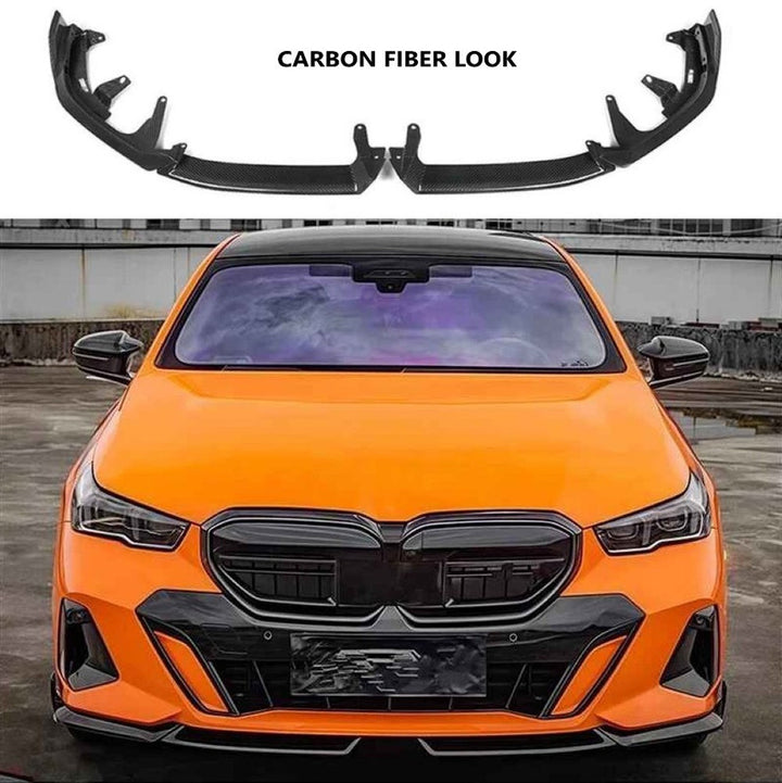 Car Craft Compatible With Bmw 5 Series G60 2024+ M Sprot M Performance Mp Front Bumper Lip Splitter Skirts Carbon Fiber Look G60/68-007/008 Cf Gc