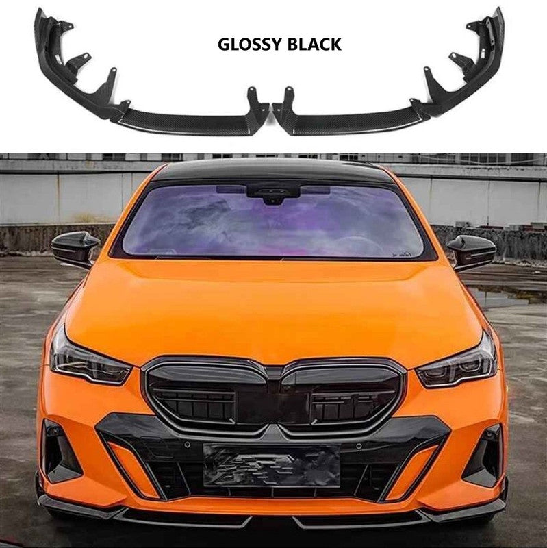 Car Craft Compatible With Bmw 5 Series G60 2024+ M Sprot M Performance Mp Front Bumper Lip Splitter Skirts Glossy Black G60/68-007/008 Gb Gc