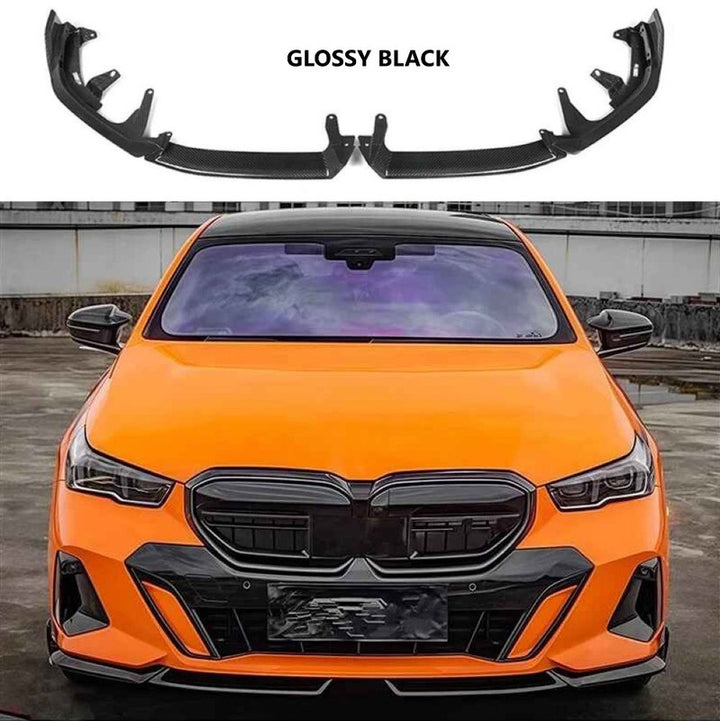 Car Craft Compatible With Bmw 5 Series G60 2024+ M Sprot M Performance Mp Front Bumper Lip Splitter Skirts Glossy Black G60/68-007/008 Gb Gc