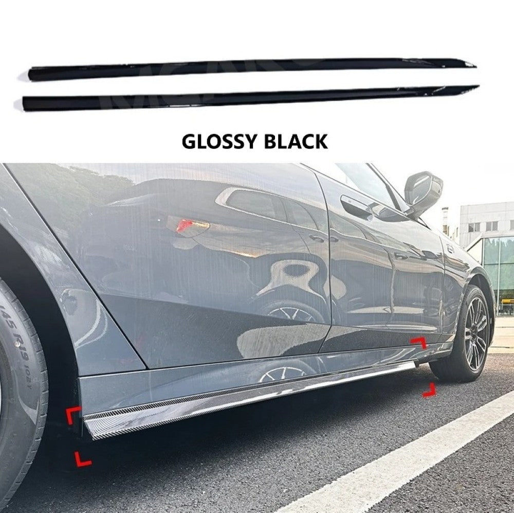 Car Craft Compatible With Bmw 5 Series G60 2024+ M Performance M Sports Mt Mp M5 Side Skirt Splitter Extension Glossy Black G60/68-011/012 Gb Gc