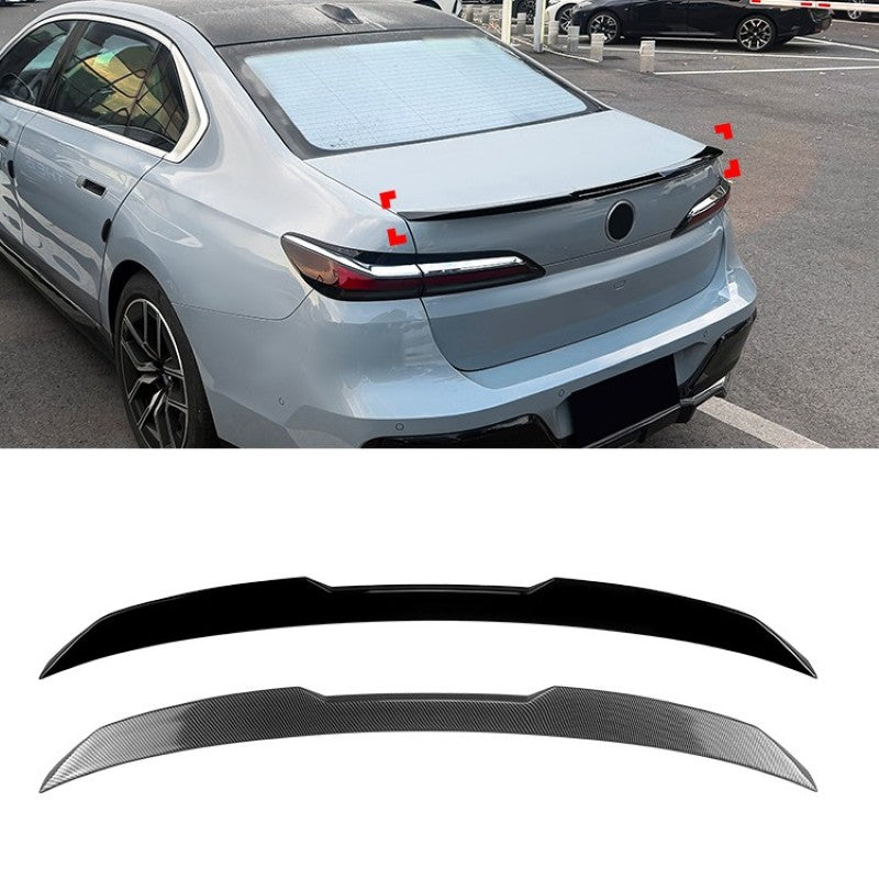Car Craft Compatible With Bmw 7 Series G70 G73 I7 2023+ Rear Trunk Wing Boot Roof Lip Spoiler Zst-1436 Cf Carbon Fiber Look - CAR CRAFT INDIA