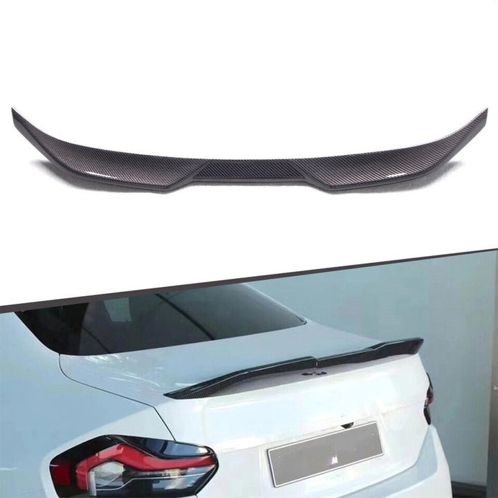 Car Craft Compatible With Bmw 2 Series M2 G42 G87 2021+ Rear Trunk Wing Boot Ducktail Lip Roof Spoiler Real Carbon Fiber Mp Style