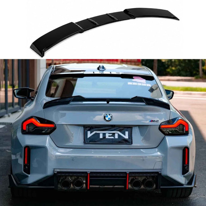 Car Craft Compatible With Bmw 2 Series G87 M2 2022-2026 Rear Trunk Wing Boot Lip Spoiler Trim Vten V Ten Style