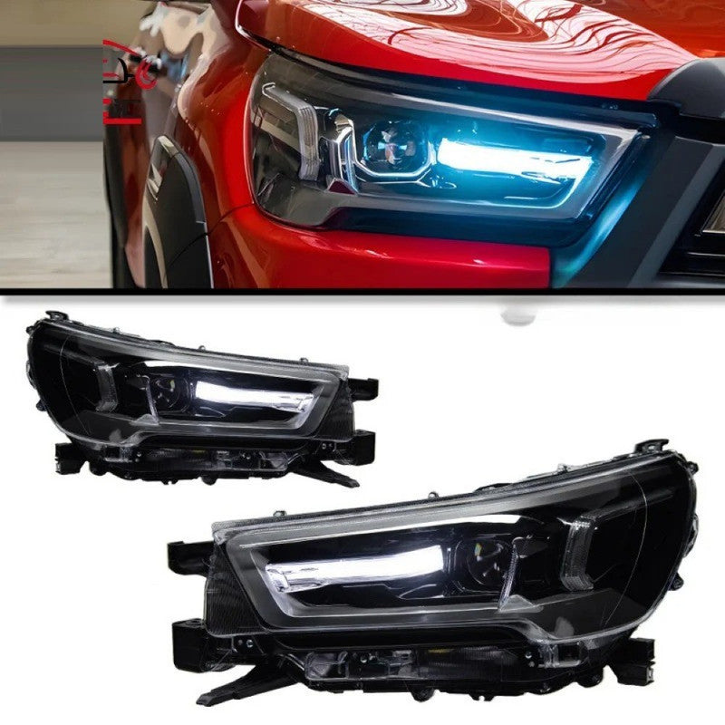 Car Craft Compatible With Toyota Hilux Revo 2016-2020 Upgrade Facelift Convert Car Front Upgraded Head Light Lamp Xenon Headlight Retrofit Upgrade Modified Led Drl Hid