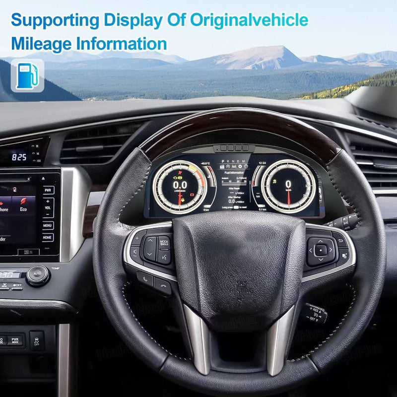 Car Craft Compatible With Toyota Innova Crysta 2016-2023 Dashboard Interior Digital Instrument Speedometer Cluster Meeter Player