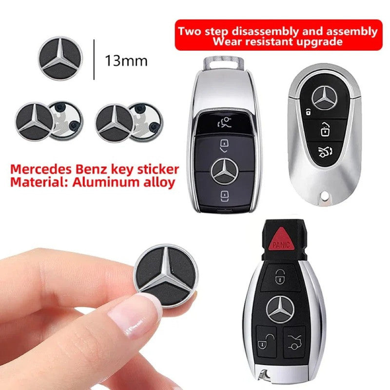 Logo Craft Compatible With Mercedes A B C E S Class W176 W177 W204 W205 W206 W212 W213 W221 W222 W223 Ml Gl Gle Gls W166 W167 Glc W253 W254 Gla W156 Cla W117 Car Key Cover Logo Emble Badge 13mm 3 Pin