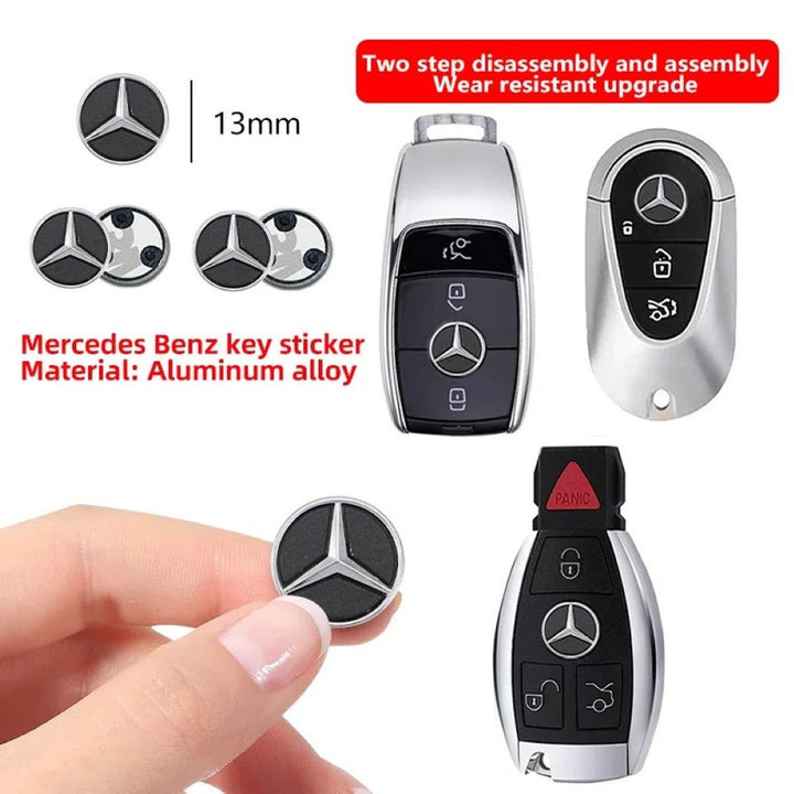 Logo Craft Compatible With Mercedes A B C E S Class W176 W177 W204 W205 W206 W212 W213 W221 W222 W223 Ml Gl Gle Gls W166 W167 Glc W253 W254 Gla W156 Cla W117 Car Key Cover Logo Emble Badge 13mm 3 Pin