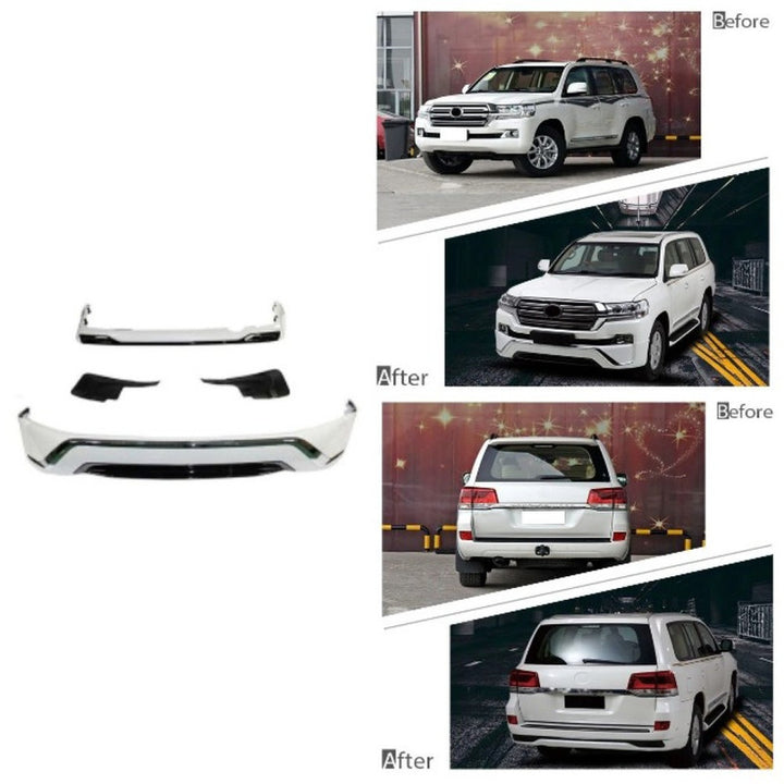 Car Craft Compatible With Toyota Land Cruiser Lc200 2016-2020 Upgrade Facelift Convert To 2016 Style Bodykit Front Rear Bumper Lip Side Trim Grill Skirt Splitter Trim F018