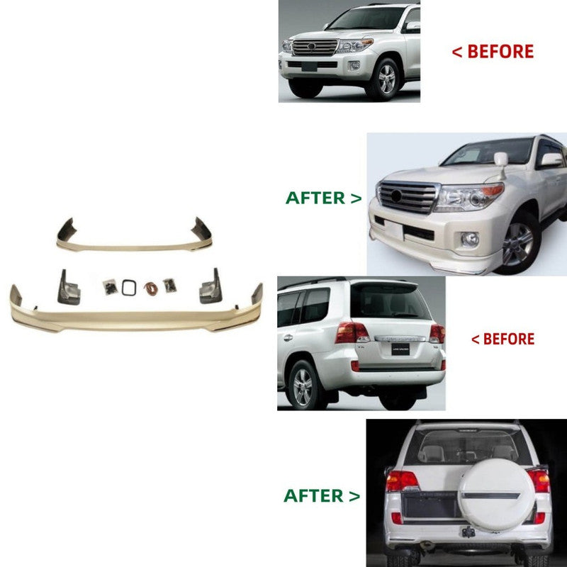Car Craft Compatible With Toyota Land Cruiser Lc200 2008-2015 Upgrade Facelift Convert Bodykit Front Rear Bumper Lip Side Trim Grill Skirt Splitter Trim F047