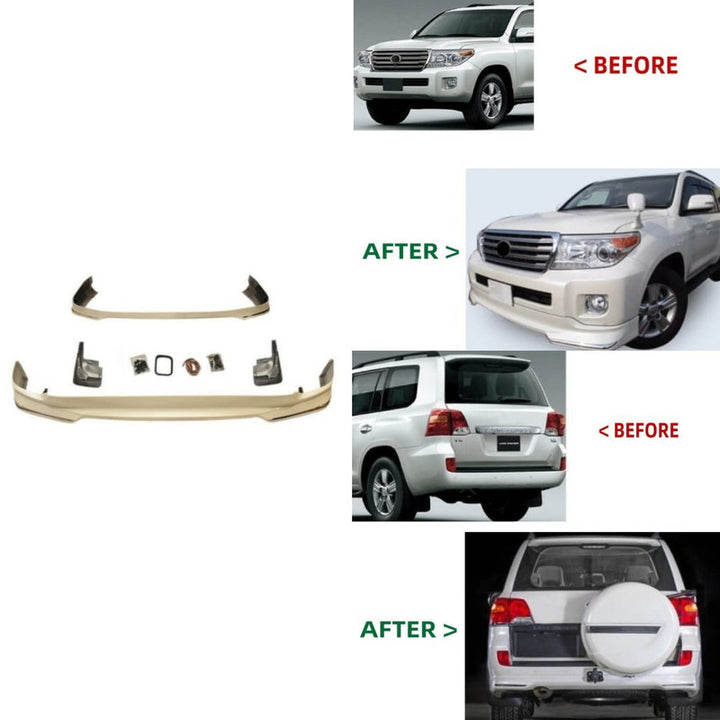 Car Craft Compatible With Toyota Land Cruiser Lc200 2008-2015 Upgrade Facelift Convert Bodykit Front Rear Bumper Lip Side Trim Grill Skirt Splitter Trim F047