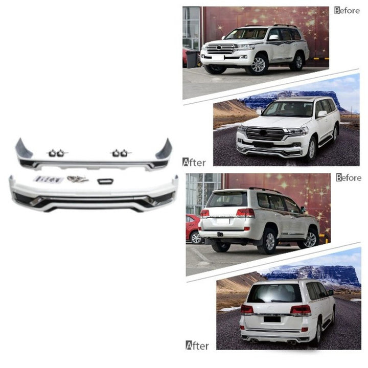 Car Craft Compatible With Toyota Land Cruiser Lc200 2016-2020 Upgrade Facelift Convert To Modellista Style Bodykit Front Rear Bumper Lip Side Trim Grill Skirt Splitter Trim Exhaust Pipe Tip F036