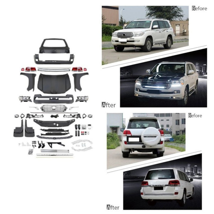 Car Craft Compatible With Toyota Land Cruiser Lc200 2008-2015 Upgrade Facelift Convert To Lc200 2016-2020 Bodytkit Front Rear Bumper Hood Fender Trunk Headlight Taillight Side Trim Grill Skirt Splitter F040