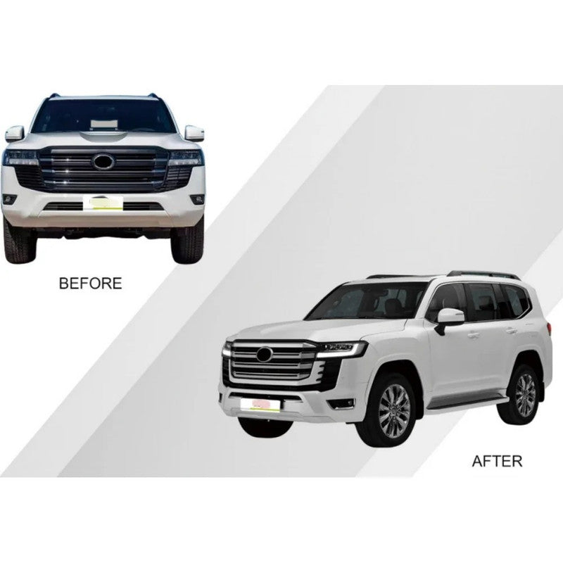 Car Craft Compatible With Toyota Land Cruiser Lc300 Lc 300 2021+ Low Version Upgrade Facelift Convert To Lc300 High Version Style Bodytkit Front Rear Bumper Grill Skirt Lip Splitter Lc300 Bodykit Low To High