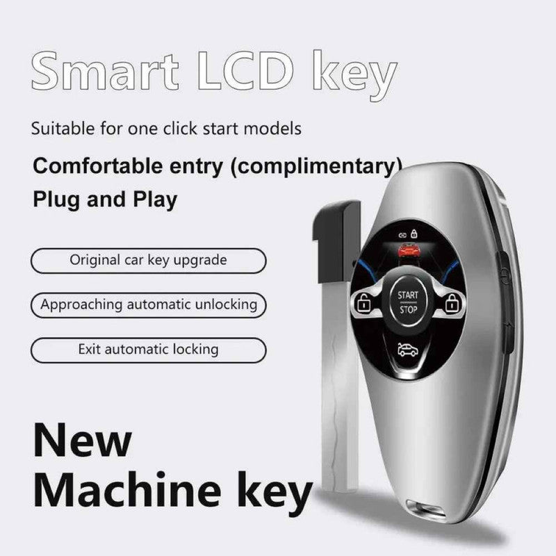 Car Craft Compatible With Audi Bmw Mercedes Jaguar Range Rover Porsche Volkswagen Skoda Volvo Jeep Maruti Toyota Bentley Ferrari Lamborghini Mini Cooper Lcd Led Smart Keyless Key Sk11 Black CC-11280