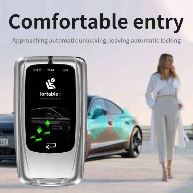 Car Craft Compatible With Audi Bmw Mercedes Jaguar Range Rover Porsche Volkswagen Skoda Volvo Nissan Jeep Maruti Toyota Hyndai Bentley Ferrari Lamborghini Mini Cooper Lcd Led Smart Keyless Key Mh10 Black