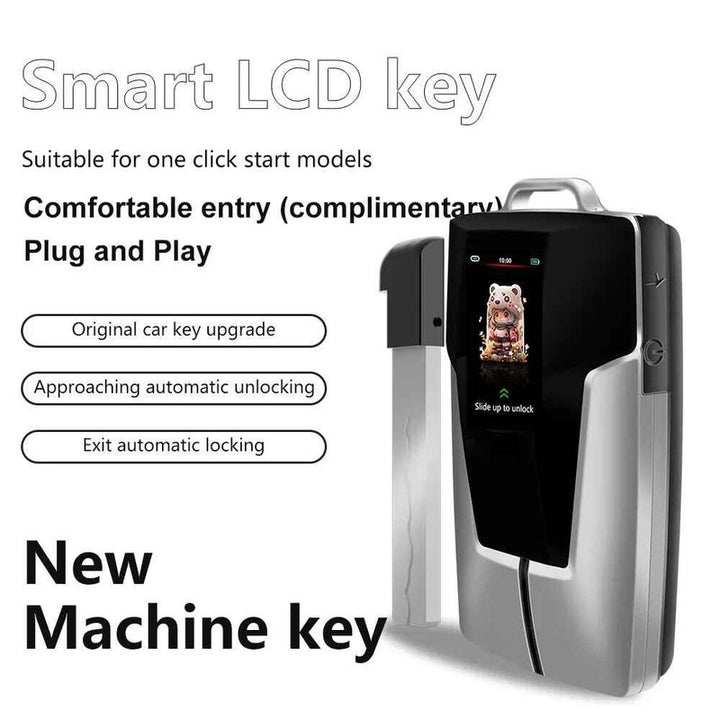 Car Craft Compatible With Audi Bmw Mercedes Jaguar Range Rover Porsche Volkswagen Skoda Volvo Nissan Jeep Maruti Toyota Hyndai Bentley Ferrari Lamborghini Mini Cooper Lcd Led Smart Keyless Key Sk12 Black