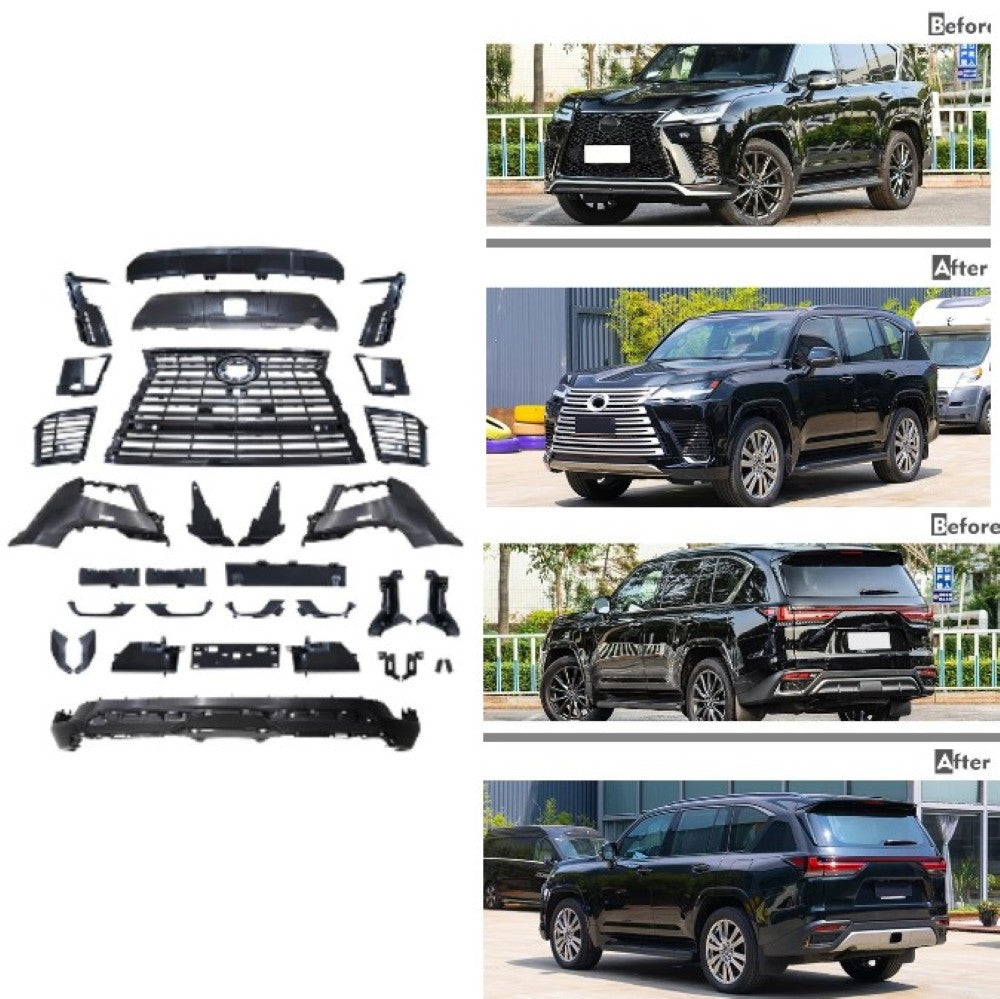 Car Craft Compatible With Toyota Lexus Lx600 2022+ Low Version Upgrade Facelift Convert To Lx600 Executive Style Bodytkit Front Rear Lip Grill Skirt Splitter F192