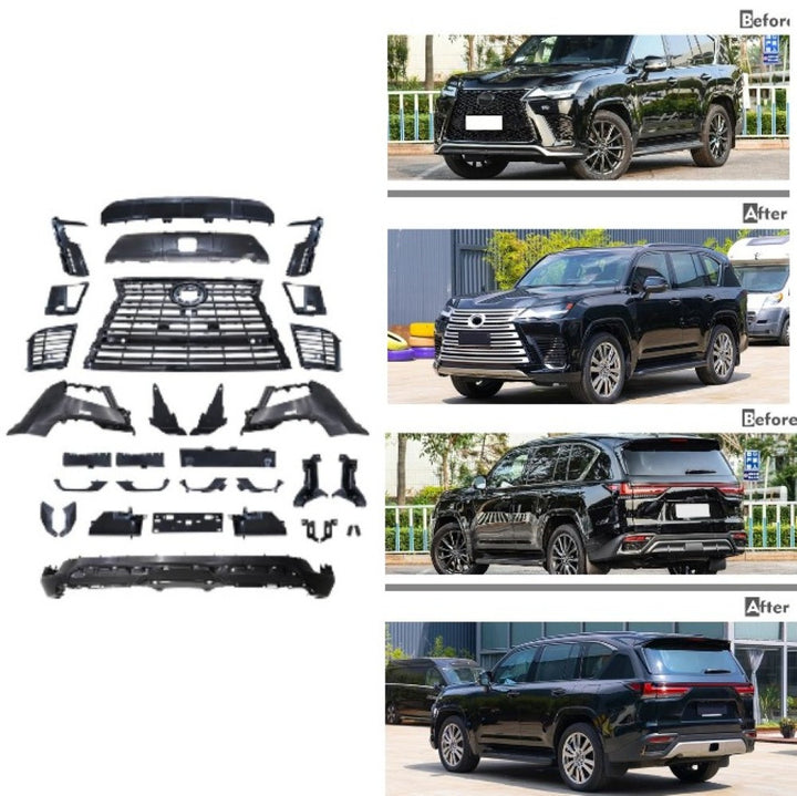 Car Craft Compatible With Toyota Lexus Lx600 2022+ Low Version Upgrade Facelift Convert To Lx600 Executive Style Bodytkit Front Rear Lip Grill Skirt Splitter F192