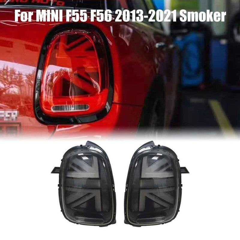 Car Craft Compatible With Mini Cooper F55 2015-2019 Cooper S F56 2015-2019 Cooper S Convertible F57 2015-2019 F Series Led Tail Light Tail Lamp Light 2007-2016 Dynamic Signal Taillight Drl Brake Reverse Union Jack Smoke