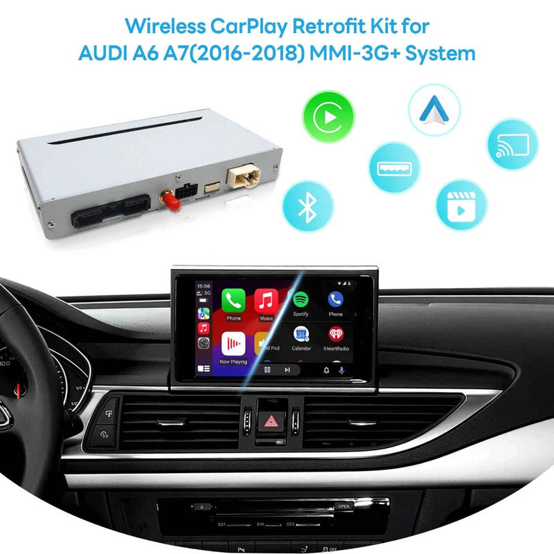 Car Craft Compatible With Audi A6 2016-2018 A7 2016-2018 Upgrade To Wireless Apple Carplay Android Auto Adapter Carplay Box With Screeen Mirror Link Google Maps Mmi 3g+ - CAR CRAFT INDIA