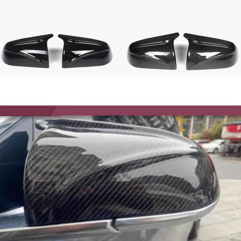 Car Craft Compatible With Tesla Model 3 S X 2017-2026 Side Rear View Case Wing Cap Shell Housing Mirror Covers 3m Tape Pasting Style Glossy Black CC-11548