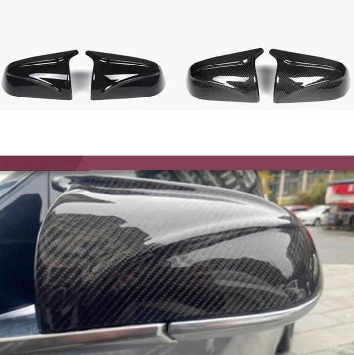 Car Craft Compatible With Tesla Model 3 S X 2017-2026 Side Rear View Case Wing Cap Shell Housing Mirror Covers 3m Tape Pasting Style Glossy Black CC-11548