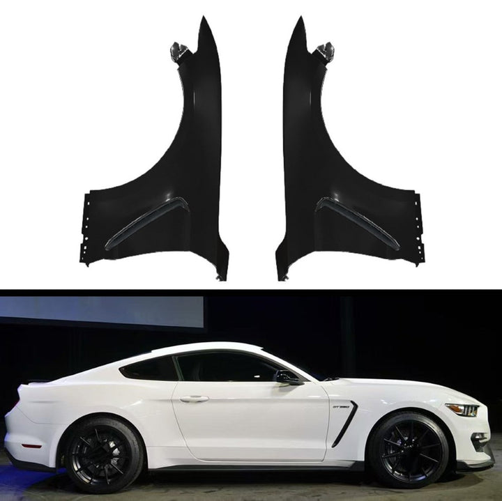 Car Craft Compatible With Ford Mustang 2015-2017 Upgrade Facelift Convert To Gt350 Bodykit Side Fedner Trim Skirt Gc Must-027