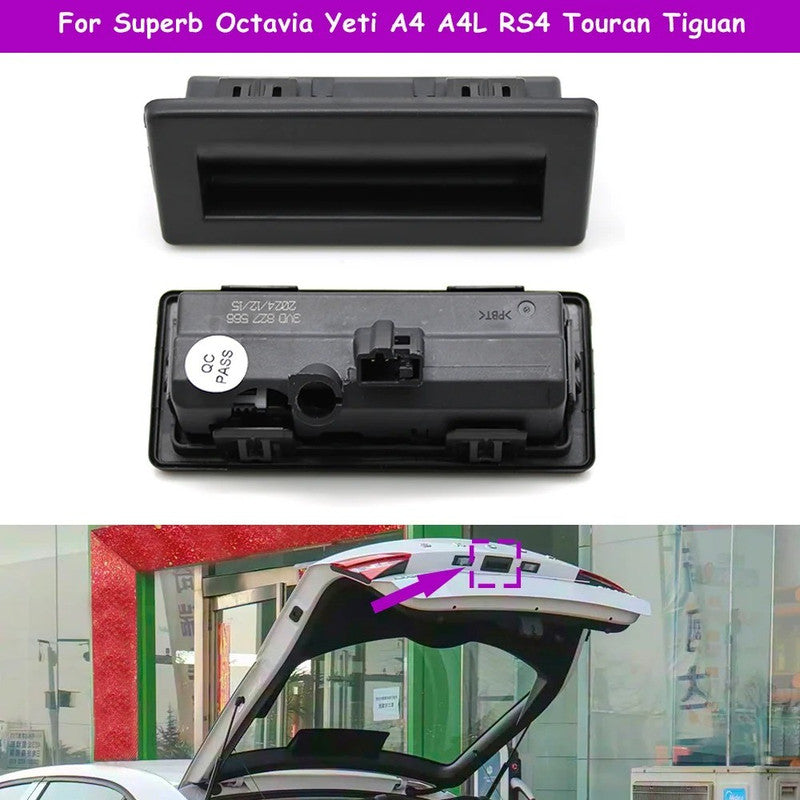 Car Craft Compatible With Skoda Superb Octavia Yeti A4 Volkswagen Touran Tiguan Teramont Lavida C-trek Caddy 2016-2023 Tailgate Trunk Switch Handle Release Switch Boot Lid Hatch Latch 3v0827566 CC-9683 - CAR CRAFT INDIA