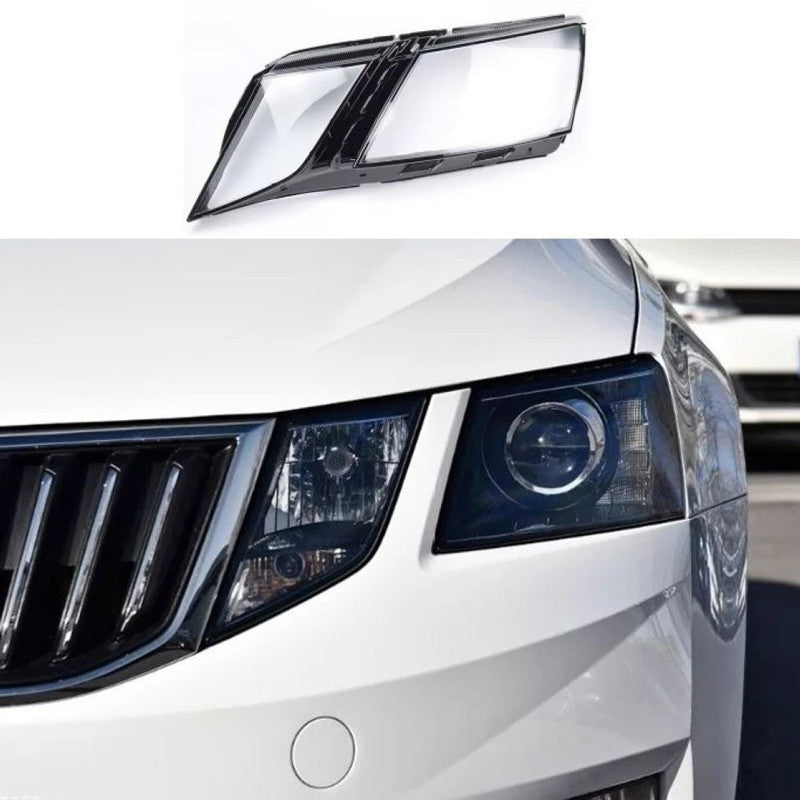 Car Craft Compatible With Skoda Octavia 2018-2020 Headlights Headlamp Glass Lens Cover Dust Shell Transparent Plastic Shell Headlamp Replace Left Ddz-octavia-18l