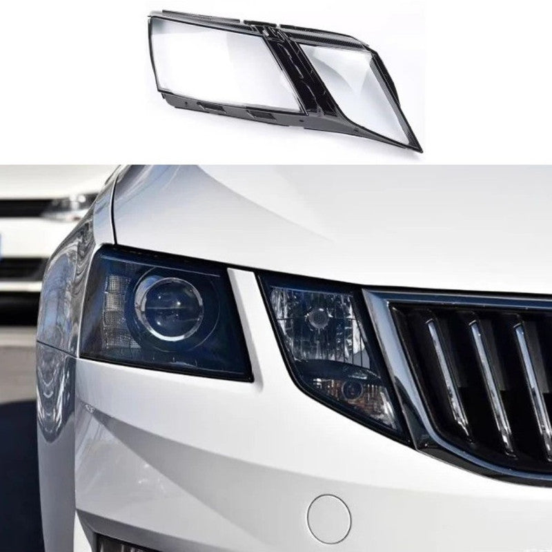 Car Craft Compatible With Skoda Octavia 2018-2020 Headlights Headlamp Glass Lens Cover Dust Shell Transparent Plastic Shell Headlamp Replace Right Ddz-octavia-18r