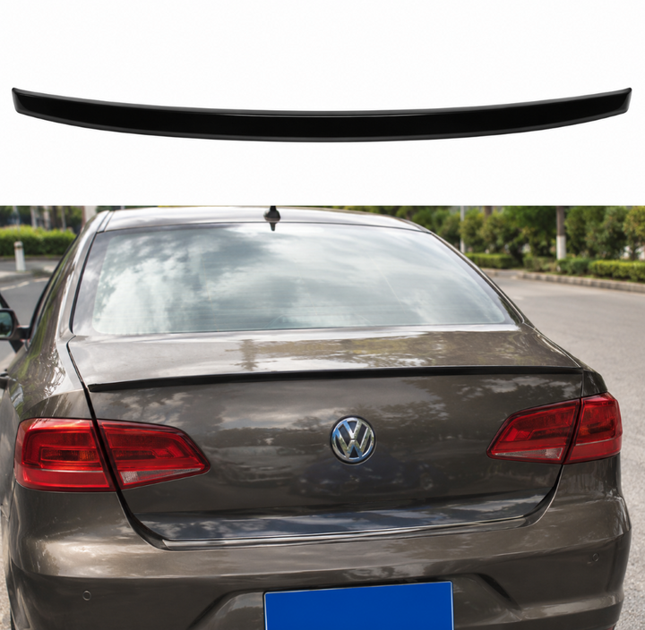 Car Craft Compatible With Vw Volkswagen Passat Magoton B7 2011-2015 Rear Trunk Wing Boot Lip Wing Roof Spoiler Glossy Black