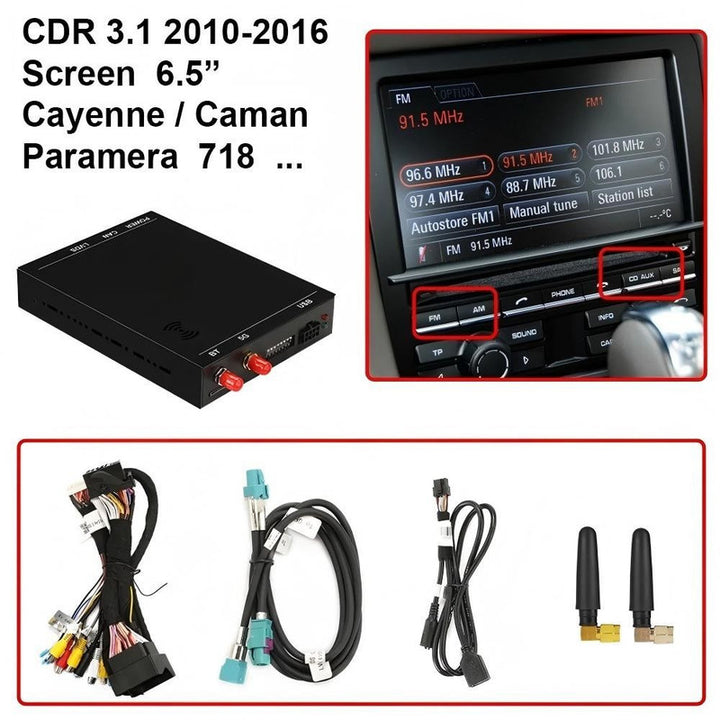 Car Craft Compatible With Porsche Boxster 2010-2015 Cayenne 2010-2016 Panamera 2010-2016 Upgrade To Wireless Apple Carplay Android Auto Adapter Carplay Car Play Box Player With Screeen Mirror Link Google Maps Aux Cdr 3.1